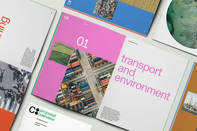 Minimal corporate-clean editorial spread, minimal, corporate-clean, cool