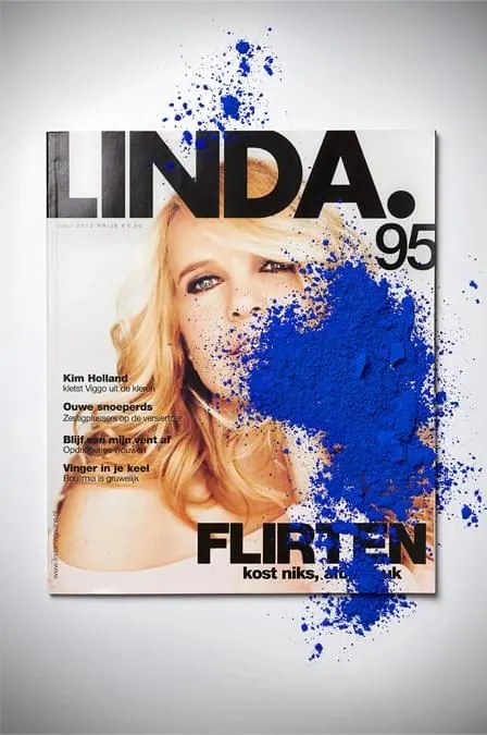 Linda Magazine Cover, editorial, maximalist, high-contrast