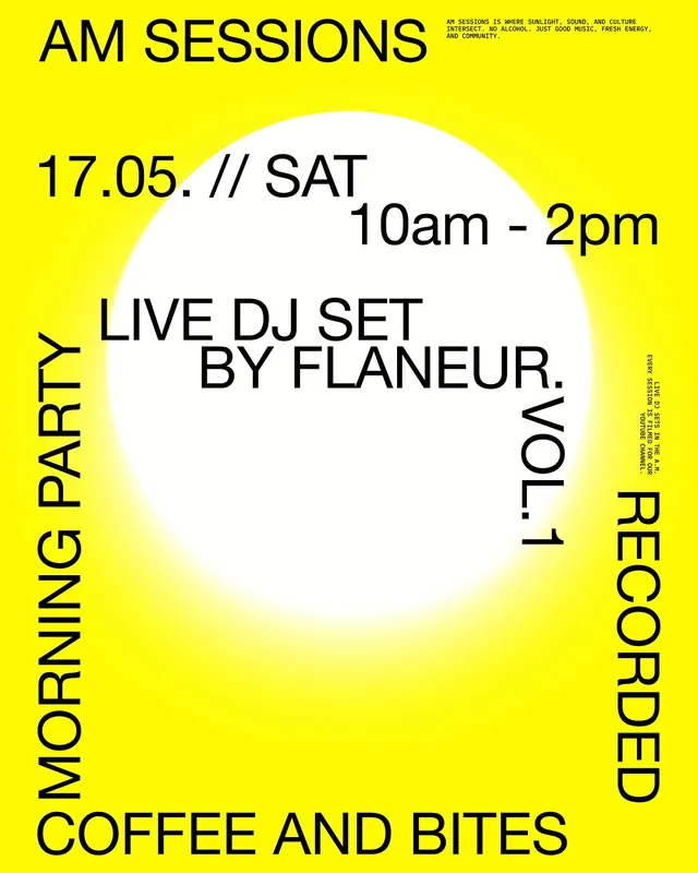 AM Sessions Event Poster