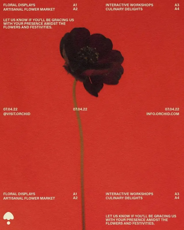 Floral Typography Layout
