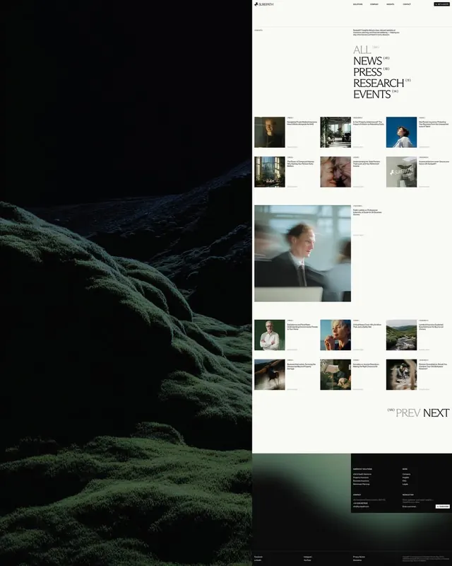 Minimal dark-mode editorial spread, minimal, dark-mode, dark