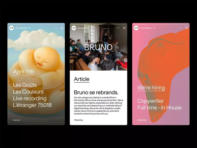 Gradient-heavy minimal editorial spread, gradient-heavy, minimal, gradient