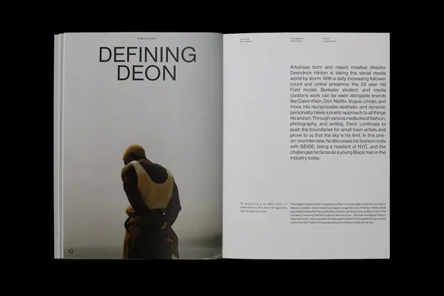 Defining Deon Editorial Spread