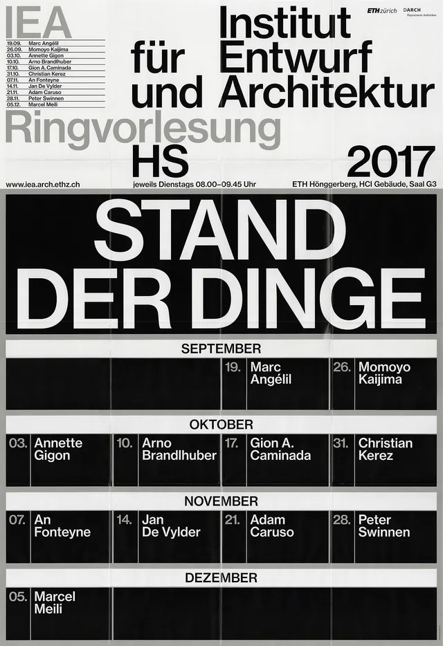 Institut für Architektur HS 2017 Poster
