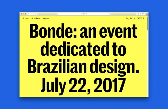 Bonde Event Announcement, minimal, boxed, high-contrast