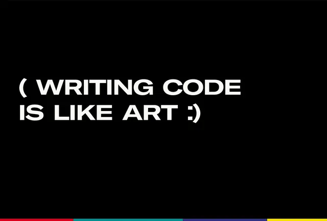 Typography manifesto: writing code as art, minimal, technical, dark