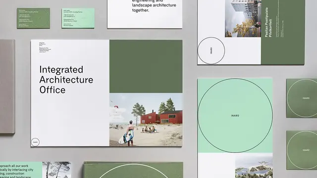 Minimal geometric editorial spread, minimal, geometric, light