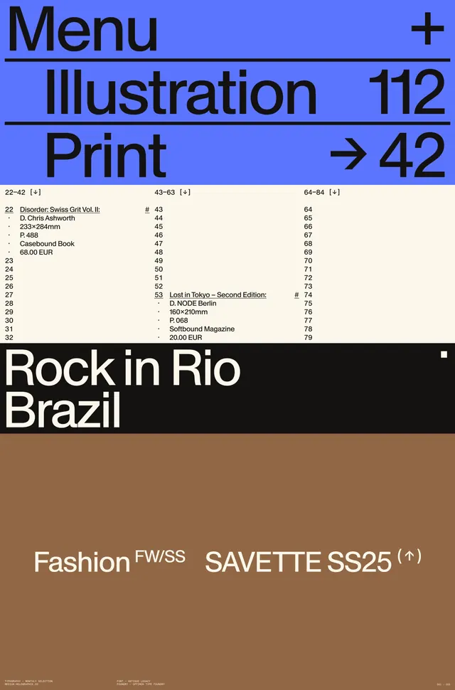 Minimal type specimen, minimal, light