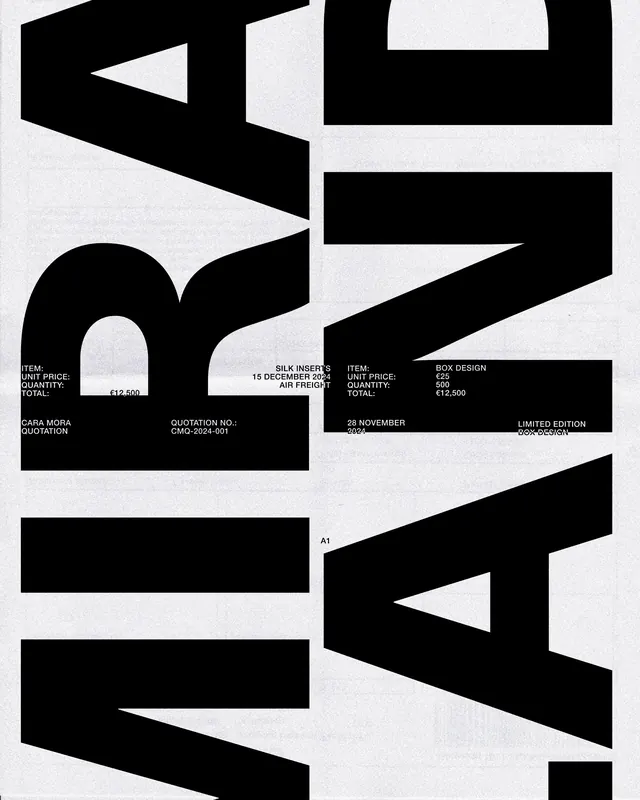Oversized quotation poster layout, minimal, swiss, light