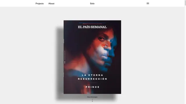 El País Semanal magazine cover, editorial, gradient-heavy, dark