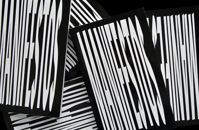 Distorted MANIFESTO booklet covers, brutalist, minimal, monochrome