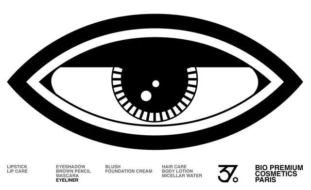 37 Bio Premium Cosmetics eye graphic, minimal, monochrome, monochrome