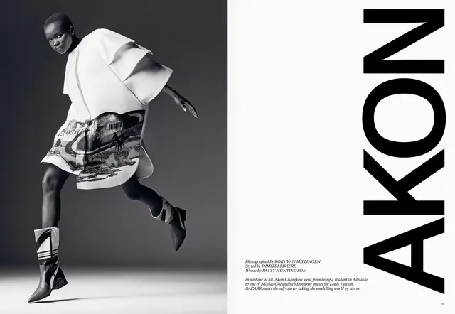 Akon Changkou Bazaar editorial spread, editorial, monochrome, monochrome