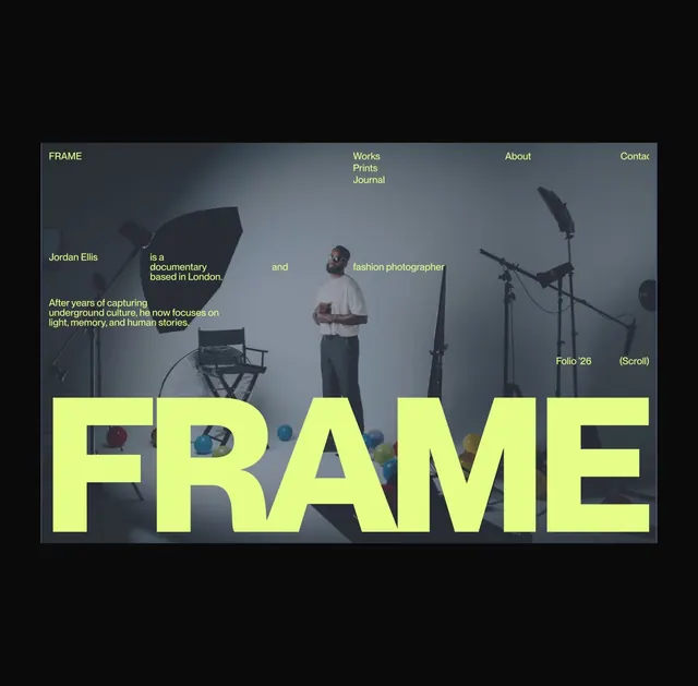 Minimal dark-mode type specimen, minimal, dark-mode, dark