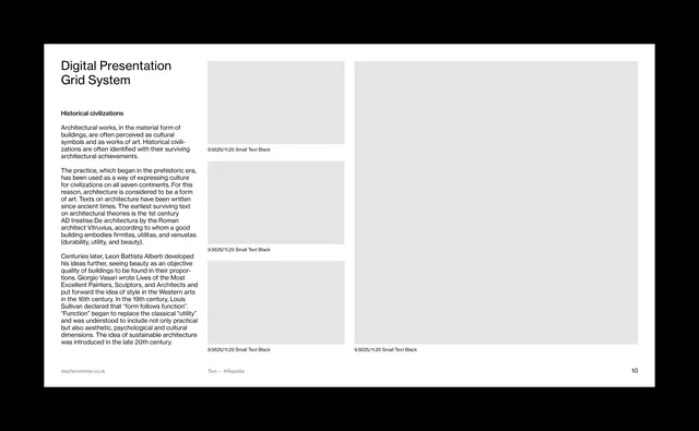 Minimal type specimen, minimal, dark