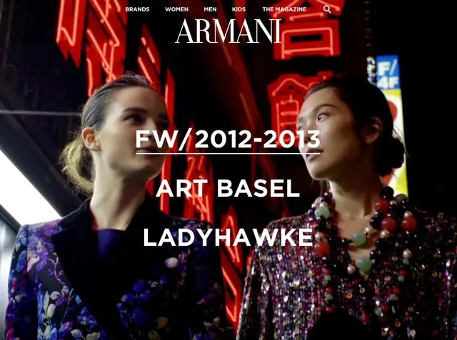 Armani FW/2012-2013 Art Basel Ladyhawke Poster, luxury, editorial, dark