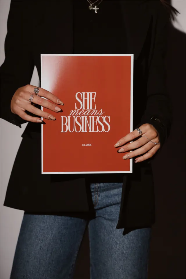She Means Business, editorial, photographic, dark