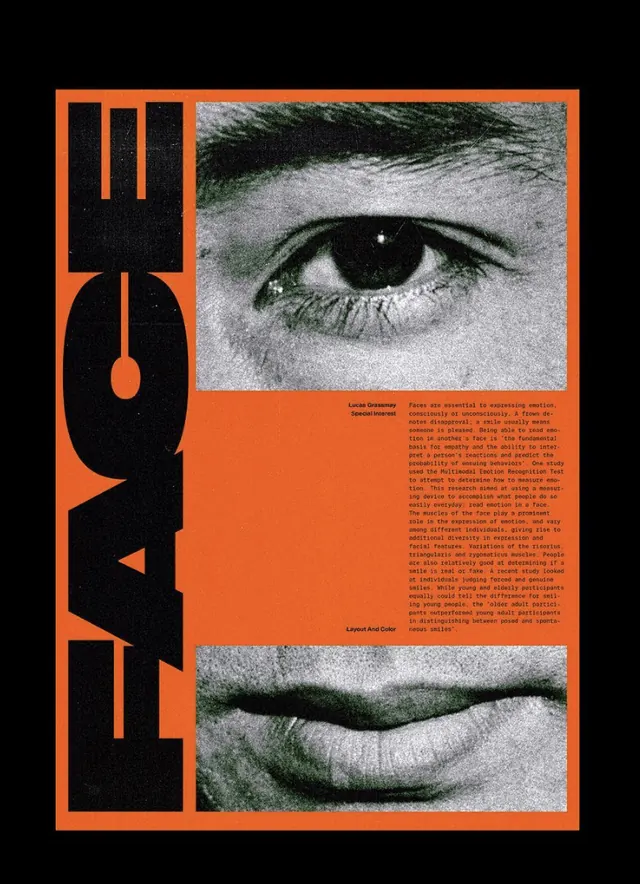 Editorial brutalist poster, editorial, brutalist, dark