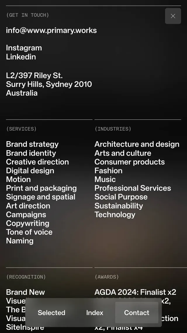 Minimal dark-mode type specimen, minimal, dark-mode, dark