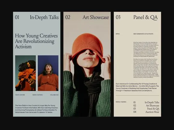 Editorial minimal editorial spread, editorial, minimal, light