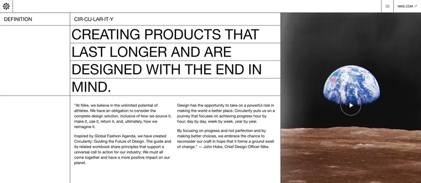 Circularity Editorial Spread, minimal, swiss, high-contrast
