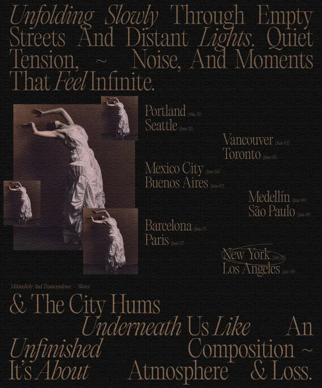 Urban Atmosphere Typography Poster, editorial, brutalist, dark