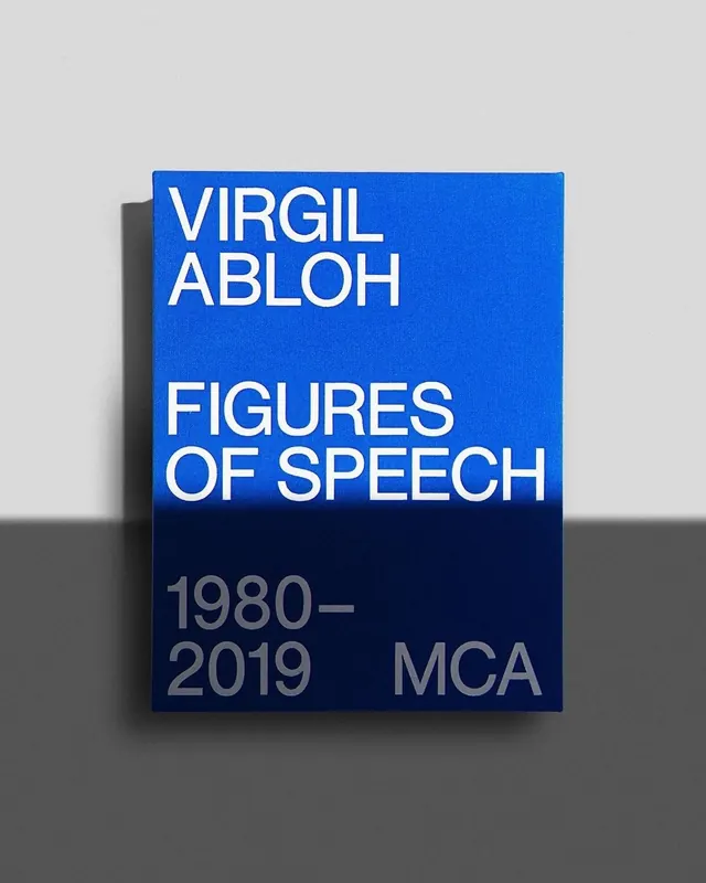 Virgil Abloh Figures of Speech cover, minimal, editorial, vibrant