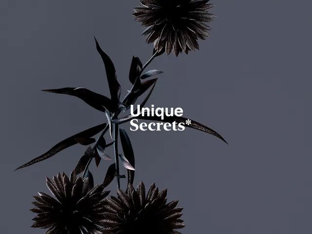 Unique Secrets floral poster, luxury, editorial, dark