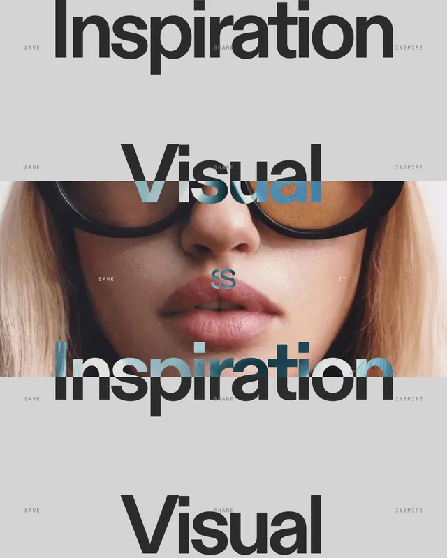 Visual Inspiration layered poster, editorial, maximalist, light