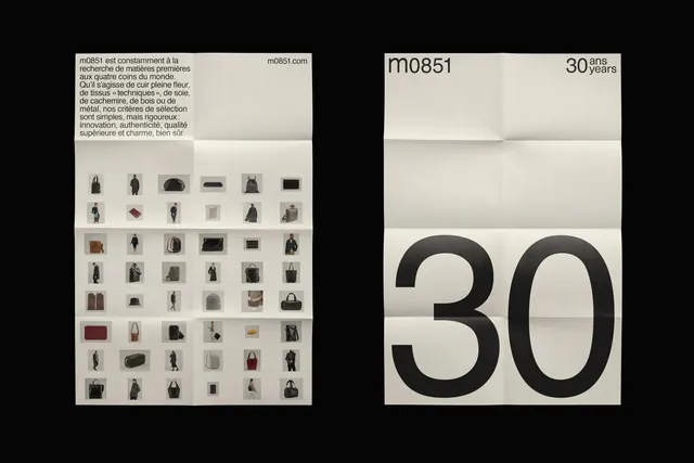 m0851 30th Anniversary Brochure Spread, minimal, swiss, light