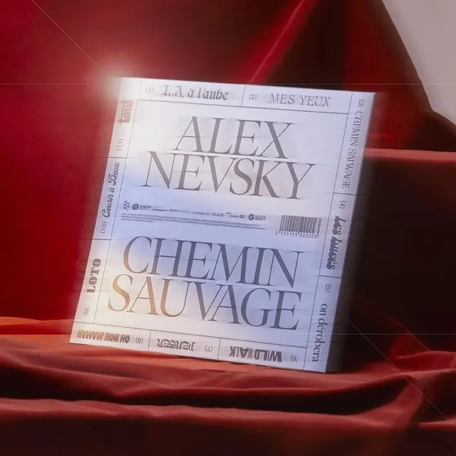 Alex Nevsky Chemin Sauvage album cover, editorial, luxury, warm