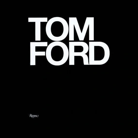 Tom Ford Rizzoli book cover, minimal, luxury, dark