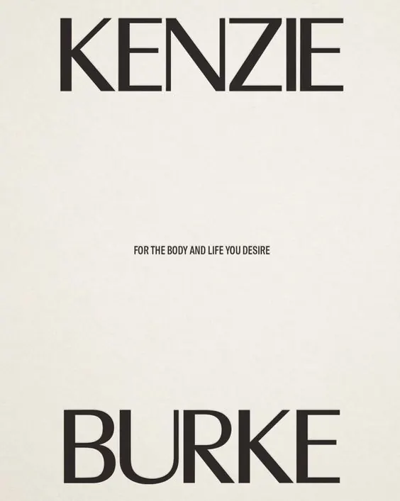 Kenzie Burke Book Cover Design, minimal, swiss, high-contrast