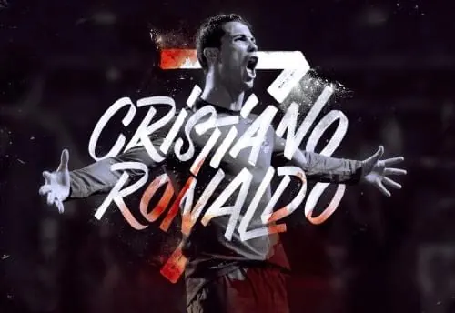 Cristiano Ronaldo Sports Poster, dark-mode, photographic, dark