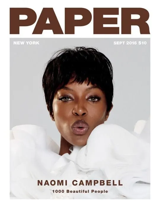 Naomi Campbell Paper Magazine Cover, editorial, luxury, high-contrast