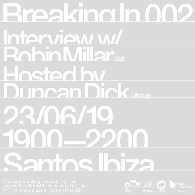Breaking In 002 Event Poster, brutalist, minimal, high-contrast