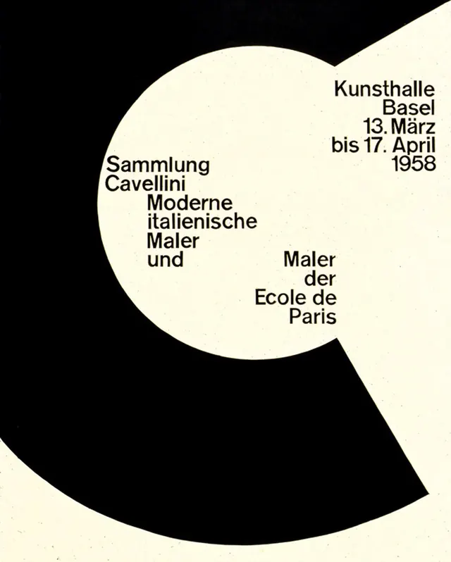 Kunsthalle Basel Exhibition Poster, minimal, swiss, high-contrast
