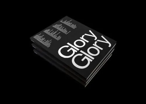 Glory Glory stacked black books, minimal, swiss, dark