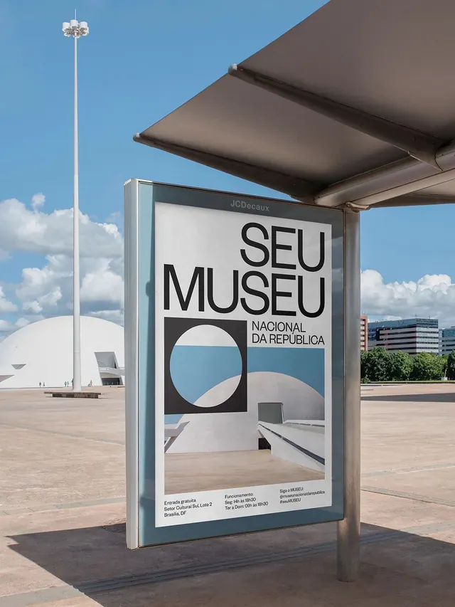 Museu Nacional da Republica street poster, minimal, swiss, light