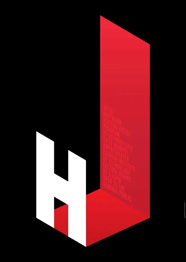 Julia Hoffmann FIT poster, geometric, swiss, dark