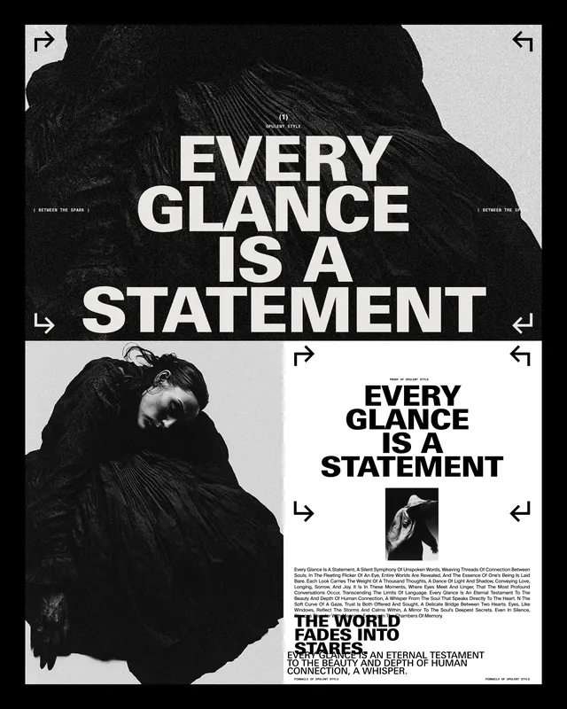 Every Glance is a Statement Editorial Layout