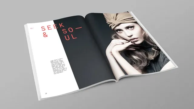 Editorial Layout with Portrait Photography