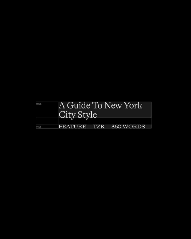 A Guide To New York City Style
