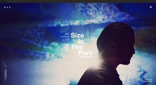 Size In The Park Advertisement, dark-mode, technical, dark
