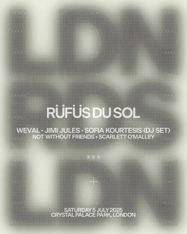 Rüfüs Du Sol Event Poster