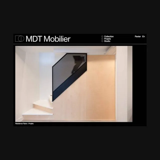 MDT Mobilier Collection Page, minimal, swiss, monochrome