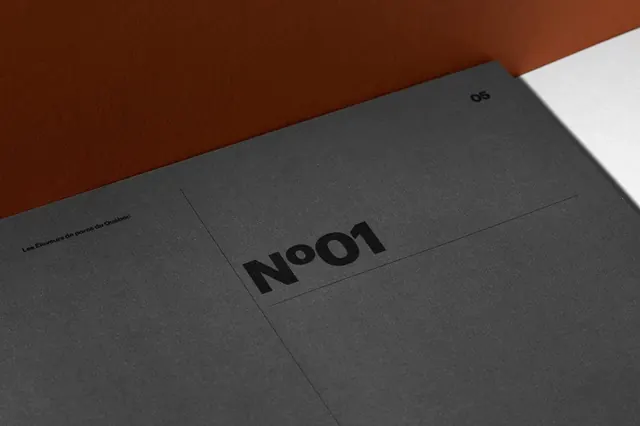No. 1 Editorial Layout, minimal, swiss, monochrome