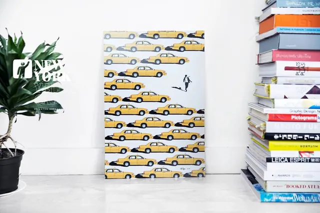 Yellow Car Pattern Poster