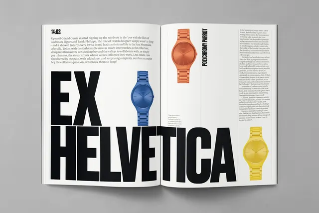 Ex Helvetica Typography Spread
