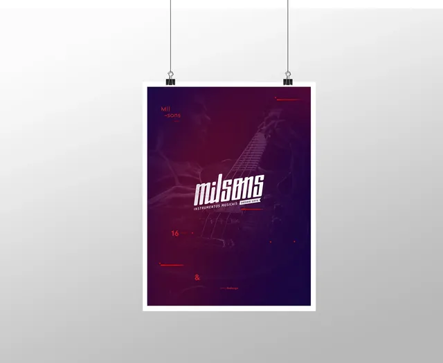 Abstract Red and Blue Poster